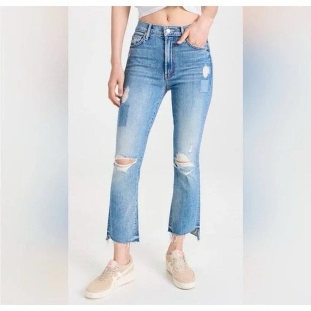 Mother SUPERIOR The Insider Crop Step Fray Jeans in We are Castaways Size 26